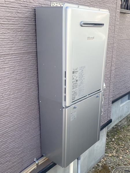 新しい給湯器へ交換後の様子 （ウルトラファイン給湯器）