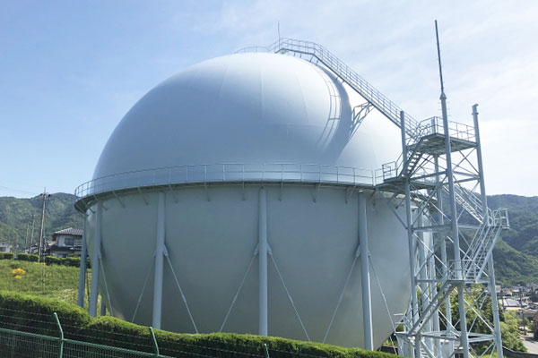 都市ガスのガスタンク