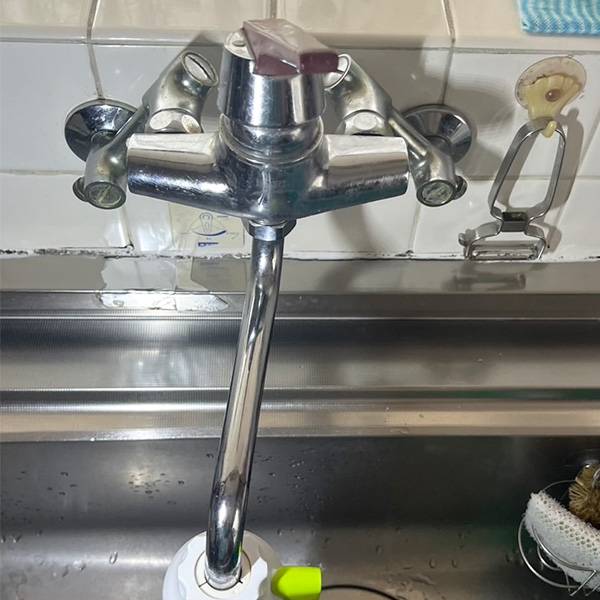 水栓取付前の画像